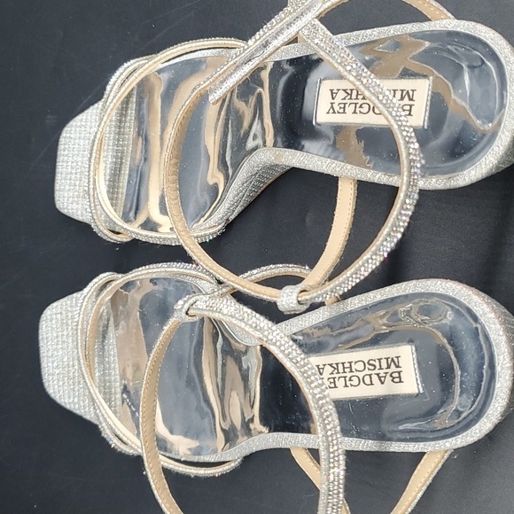 Badgley Mischka Unity Wedge Wedding Bridal Party Sandal Size 12 - Picture 7 of 13